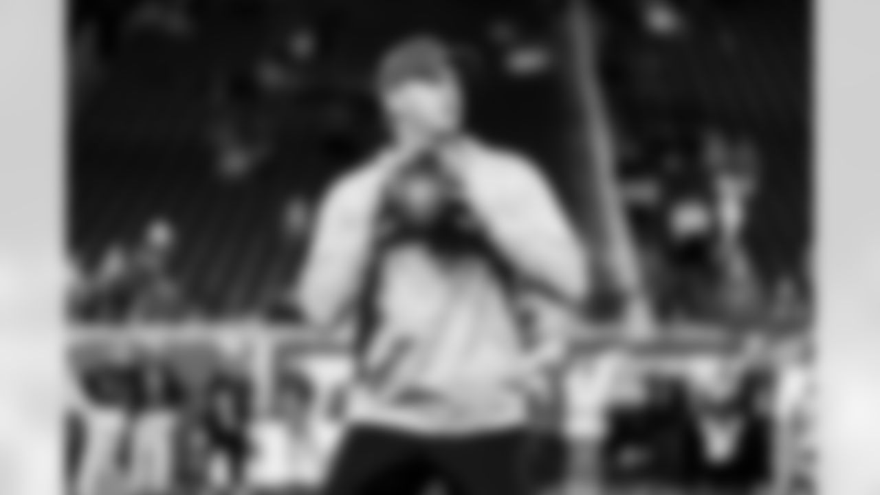 Detroit Lions quarterback Jared Goff (16) before an NFL football game against the Pittsburgh Steelers on Sunday, Dec. 21, 2025 in Detroit. (Jeff Nguyen/Detroit Lions via AP)