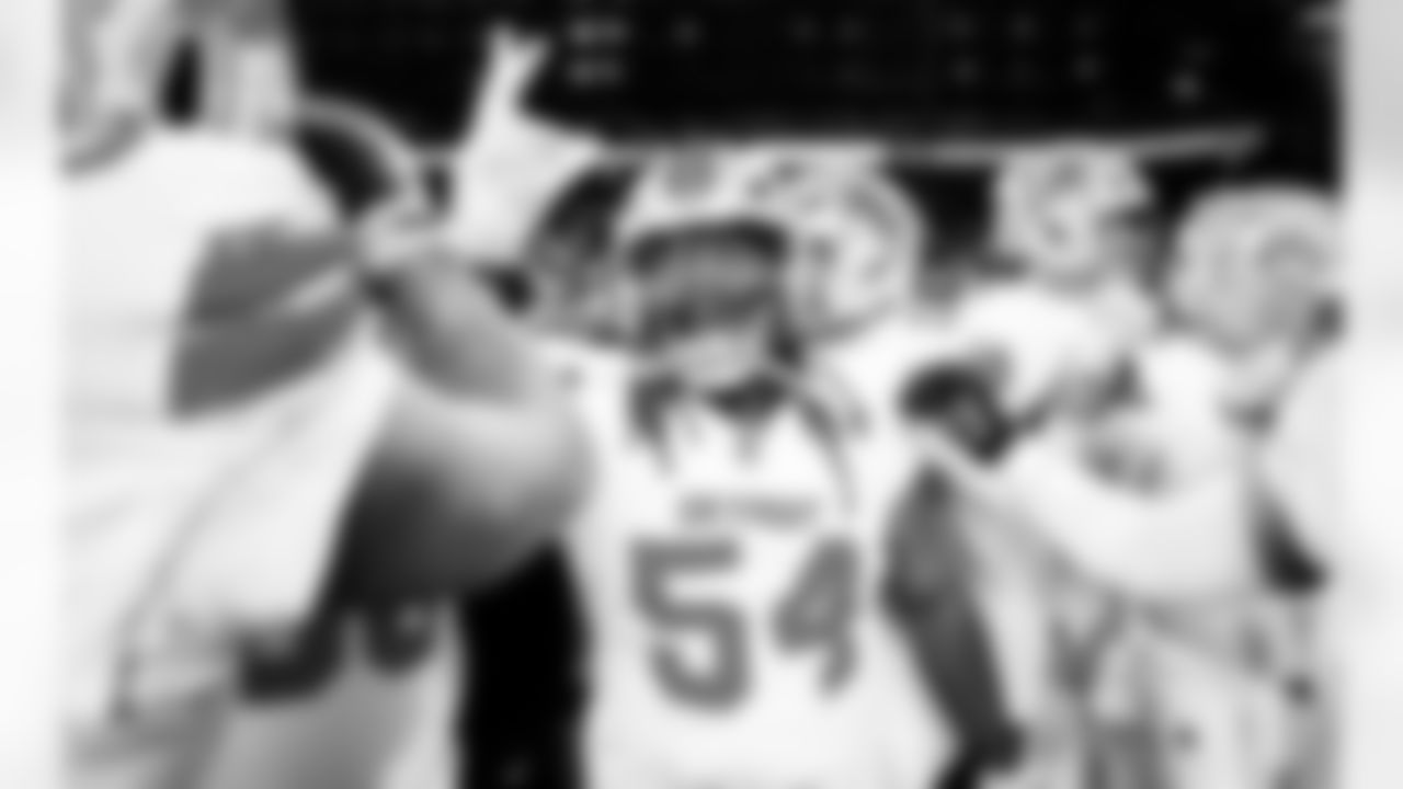 Detroit Lions defensive lineman Alim McNeill (54) before an NFL football game against the Dallas Cowboys on Thursday, Dec. 4, 2025 in Detroit. (Jeff Nguyen/Detroit Lions via AP)