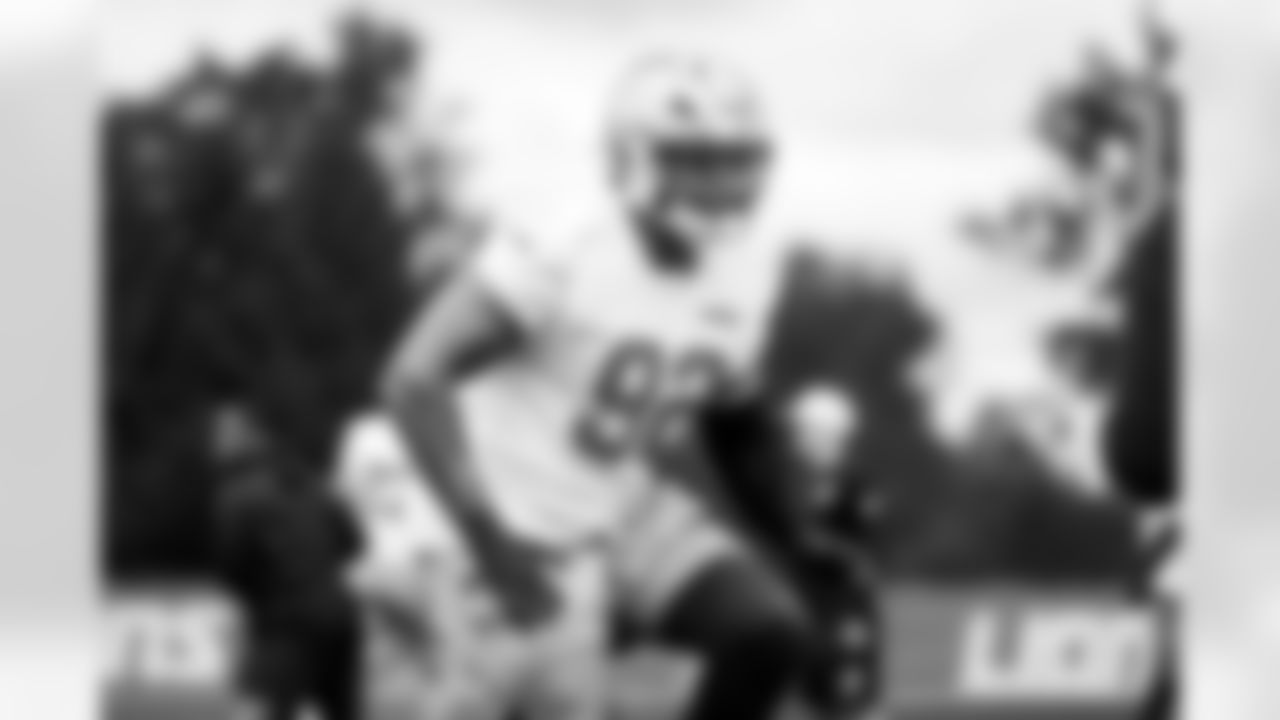Detroit Lions defensive lineman Marcus Davenport (92) during OTAs at the Meijer Performance Center on May 28, 2025 in Allen Park, Mich. (Jeff Nguyen/Detroit Lions)