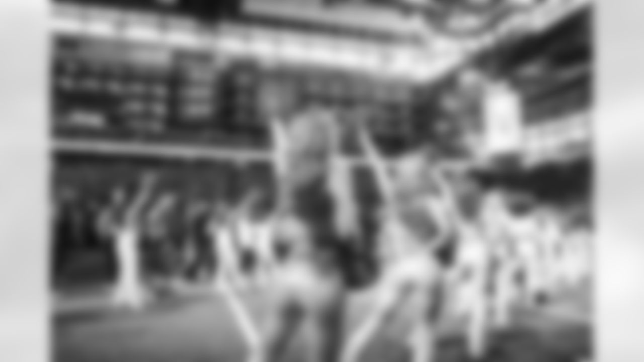 Detroit Lions Cheerleaders perform before an NFL football game against the Pittsburgh Steelers on Sunday, Dec. 21, 2025 in Detroit. (Mike Ferdinande/Detroit Lions)