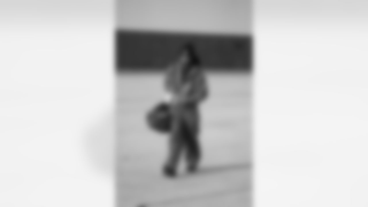 Detroit Lions safety Thomas Harper (12) travels to Minneapolis on Dec. 24, 2025. (Jeff Nguyen/Detroit Lions via AP)