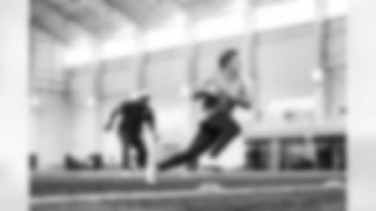 Detroit Lions wide receiver Tom Kennedy (85) during offseason workouts at the Meijer Performance Center on May 8, 2025 in Allen Park, Mich. (Jeff Nguyen/Detroit Lions)