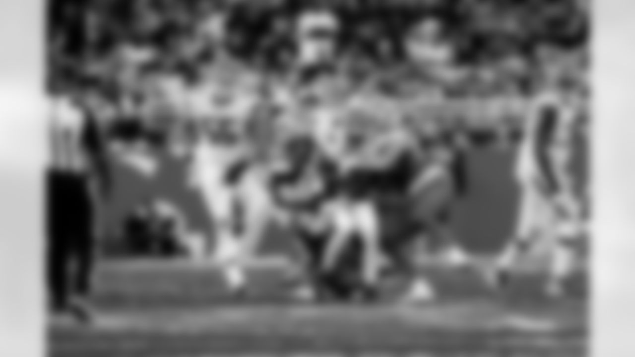 Detroit Lions linebacker Alex Anzalone (34), Detroit Lions linebacker Jack Campbell (46), and Detroit Lions linebacker Trevor Nowaske (53) during an NFL football game against the Cleveland Browns on Sunday, Sept. 28, 2025 in Detroit. (Jeff Nguyen/Detroit Lions via AP)