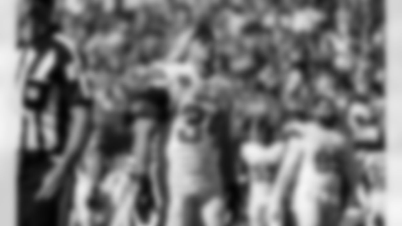 Detroit Lions linebacker Alex Anzalone (34) before an NFL football game against the Cincinnati Bengals on Sunday, Oct. 5, 2025 in Cincinnati. (Jeff Nguyen/Detroit Lions via AP)