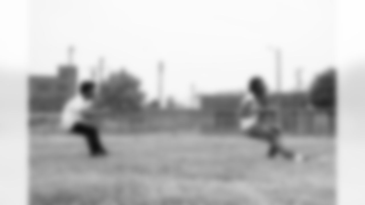 Students playing during Field Day at Detroit Lions Academy on June 6, 2025 in Detroit. (Izzy Rincon/Detroit Lions)