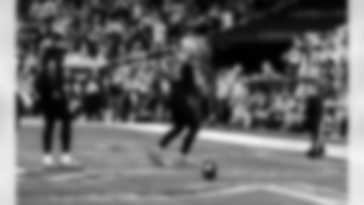 Detroit Lions wide receiver Amon-Ra St. Brown (14) scores a touchdown during an NFL football game against the New York Giants on Sunday, Nov. 23, 2025 in Detroit. (Jeff Nguyen/Detroit Lions via AP)