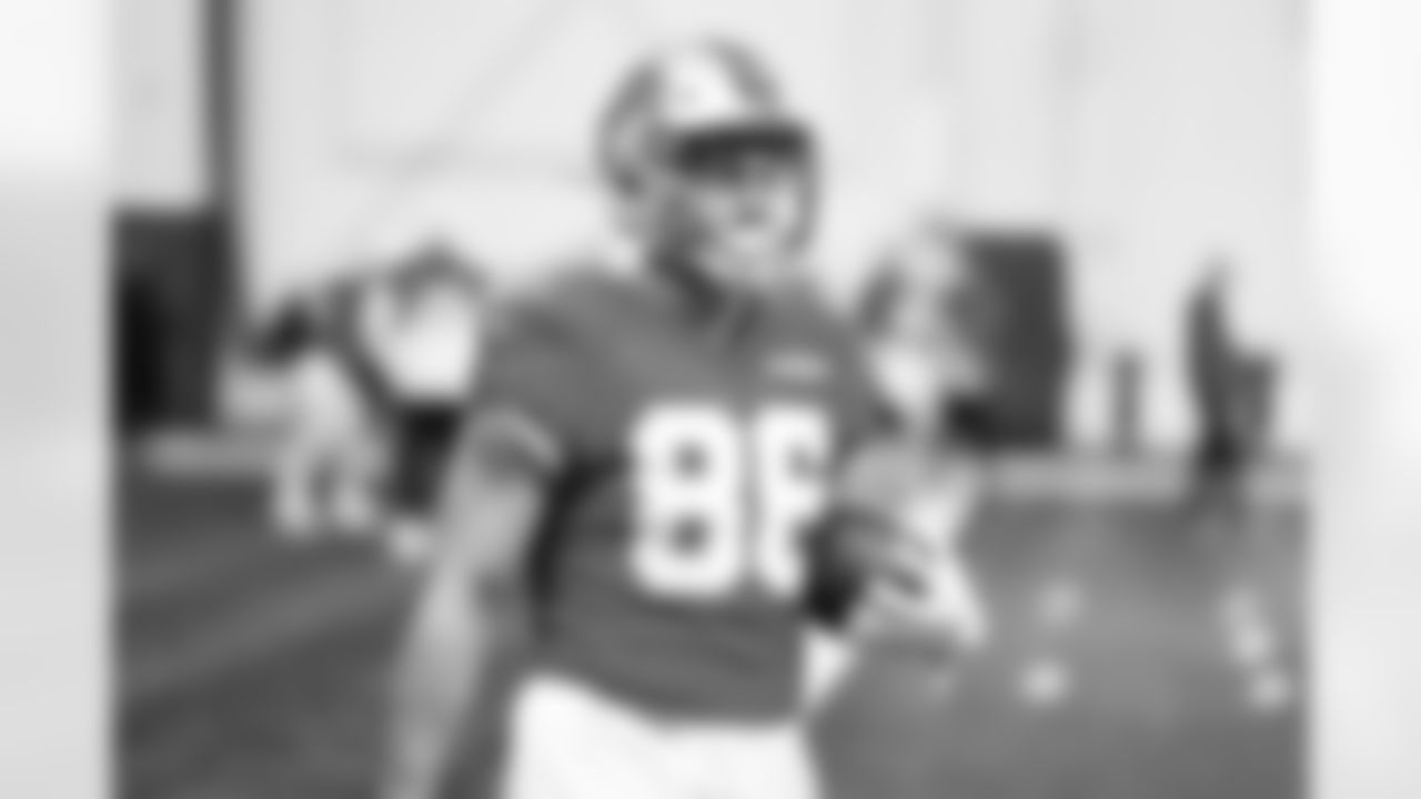 Detroit Lions tight end Anthony Firkser (86) during practice at the Meijer Performance Center on Dec. 11, 2025 in Allen Park, Mich. (Jeff Nguyen/Detroit Lions)