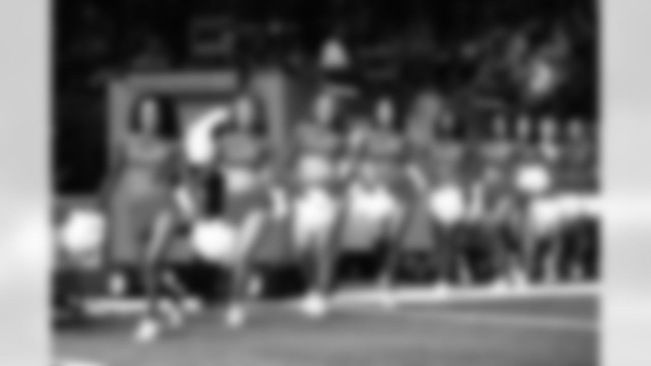 Detroit Lions Cheerleaders perform before an NFL football game against the Miami Dolphins on Saturday, Aug. 16, 2025 in Detroit. (Mike Ferdinande/Detroit Lions)