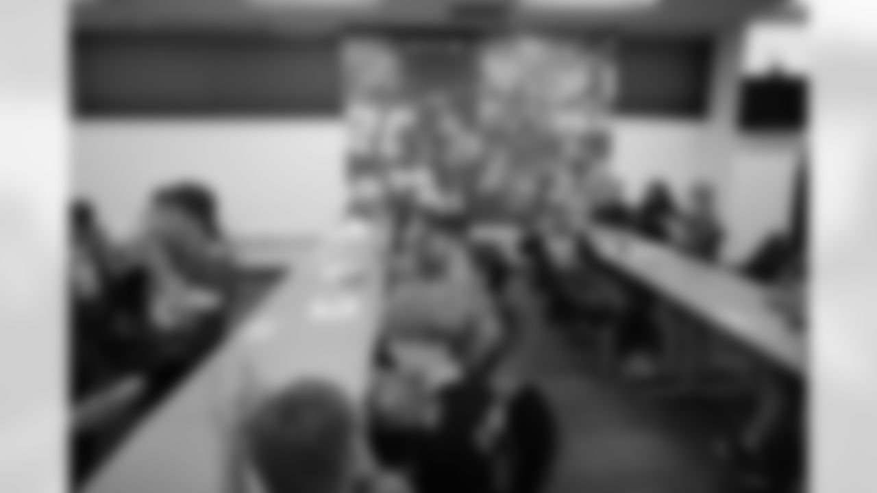 Students during a shoe design competition event at the Meijer Performance Center on Sept. 27, 2025 in Allen Park, Mich. (Carl Jones II/Detroit Lions via AP)