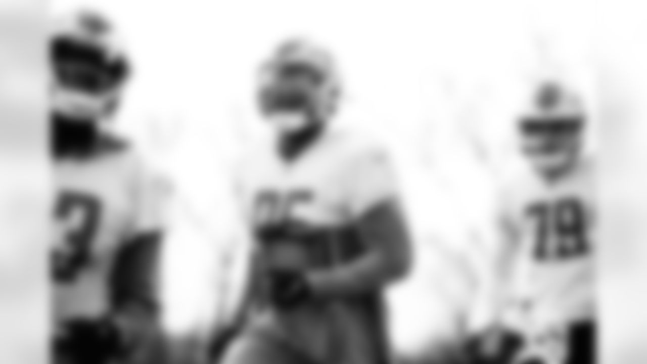 Detroit Lions defensive lineman Romeo Okwara (95) during practice at the Lions training facility in Allen Park, MI on December 6, 2023. (Jeff Nguyen/Detroit Lions)