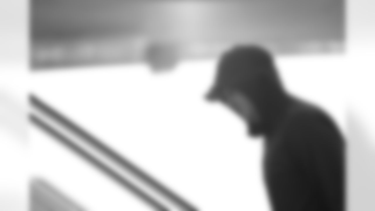 Detroit Lions quarterback Jared Goff (16) travels to Minneapolis on Dec. 24, 2025. (Jeff Nguyen/Detroit Lions via AP)