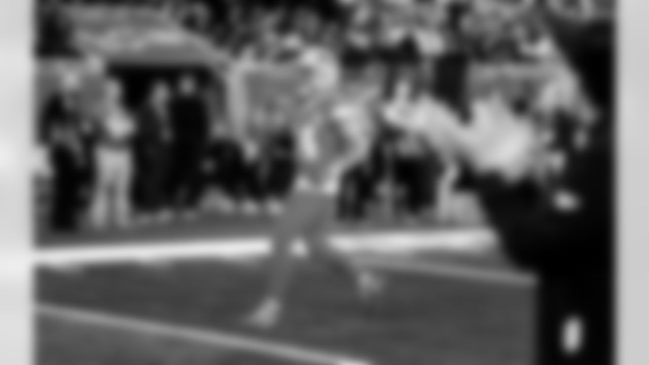 Detroit Lions wide receiver Amon-Ra St. Brown (14) before an NFL football game against the Pittsburgh Steelers on Sunday, Dec. 21, 2025 in Detroit. (Jeff Nguyen/Detroit Lions via AP)