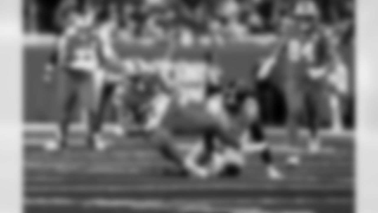 Detroit Lions tight end Anthony Firkser (86) during an NFL football game against the Pittsburgh Steelers on Sunday, Dec. 21, 2025 in Detroit. (Jeff Nguyen/Detroit Lions via AP)