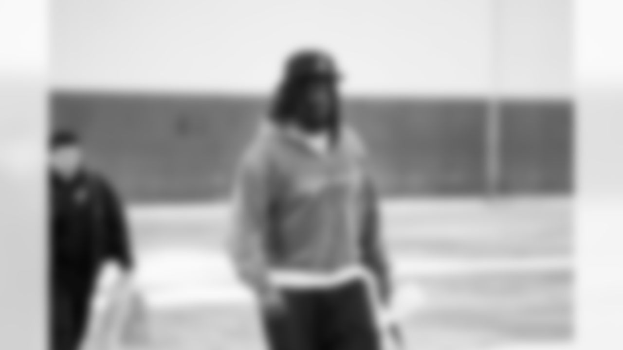 Detroit Lions defensive lineman Tyrus Wheat (99) travels to Chicago on Jan. 3, 2026. (Jeff Nguyen/Detroit Lions via AP)