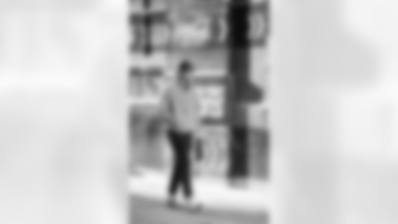 Detroit Lions kicker Jake Bates (39) arrives to an NFL football game against the New York Giants on Sunday, Nov. 23, 2025 in Detroit. (Jeff Nguyen/Detroit Lions via AP)