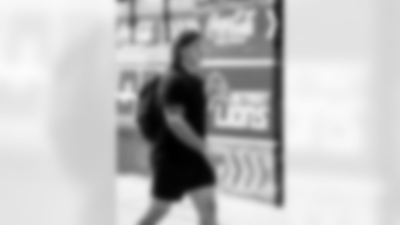 Detroit Lions offensive lineman Tate Ratledge (69) arrives before an NFL football game against the Miami Dolphins, Saturday, August 16 in Detroit. (Jeff Nguyen/Detroit Lions via AP)