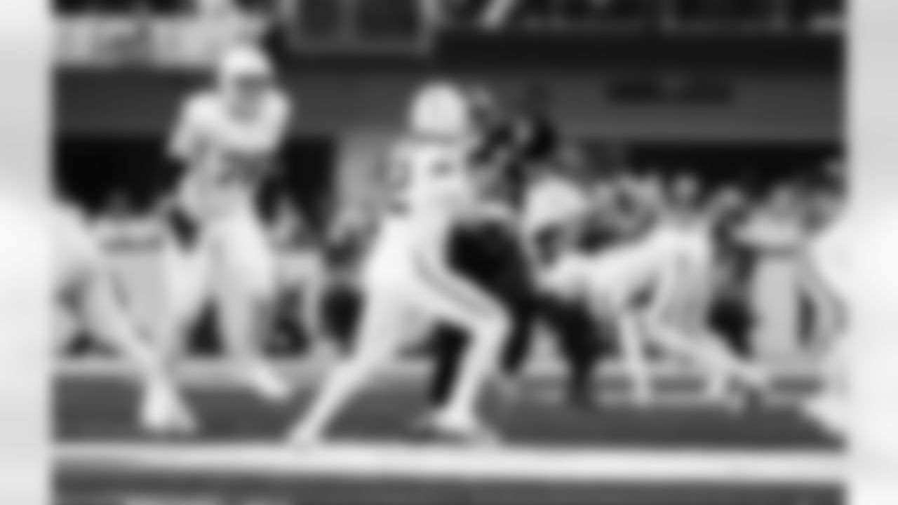 Detroit Lions edge rusher Aidan Hutchinson (97) sacks Minnesota Vikings quarterback Max Brosmer (12) during an NFL football game against the Minnesota Vikings on Thursday, Dec. 25, 2025 in Minneapolis. (Jeff Nguyen/Detroit Lions via AP)