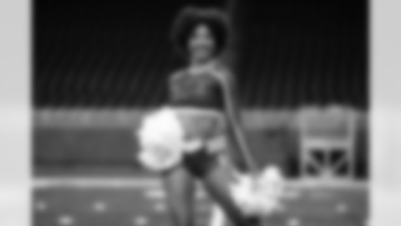 A contestant performs during the Detroit Lions Cheerleaders auditions at Ford Field on May 5, 2025 in Detroit. (Mike Ferdinande/Detroit Lions)