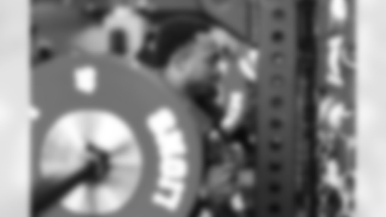 Detroit Lions linebacker Derrick Barnes (55) during offseason workouts at the Meijer Performance Center on May 6, 2025 in Allen Park, Mich. (Jeff Nguyen/Detroit Lions)