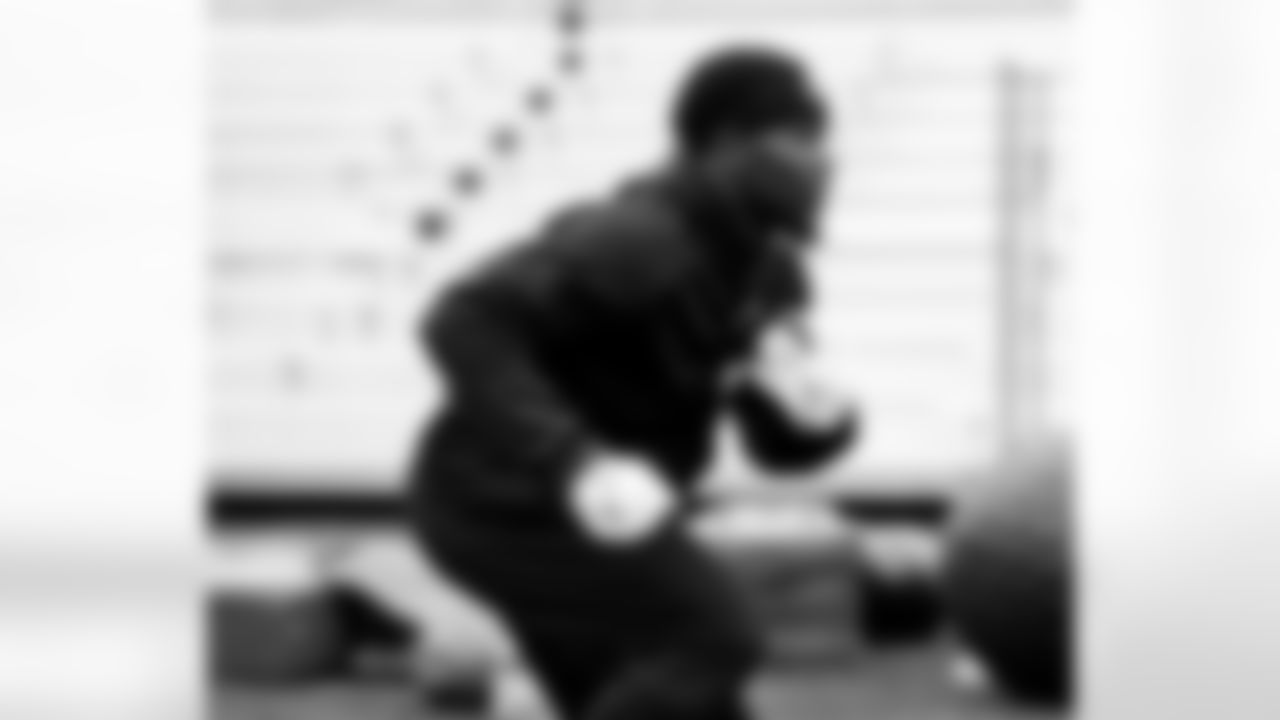 Detroit Lions running back Kye Robichaux (25) during offseason workouts at the Meijer Performance Center on May 20, 2025 in Allen Park, Mich. (Jeff Nguyen/Detroit Lions)