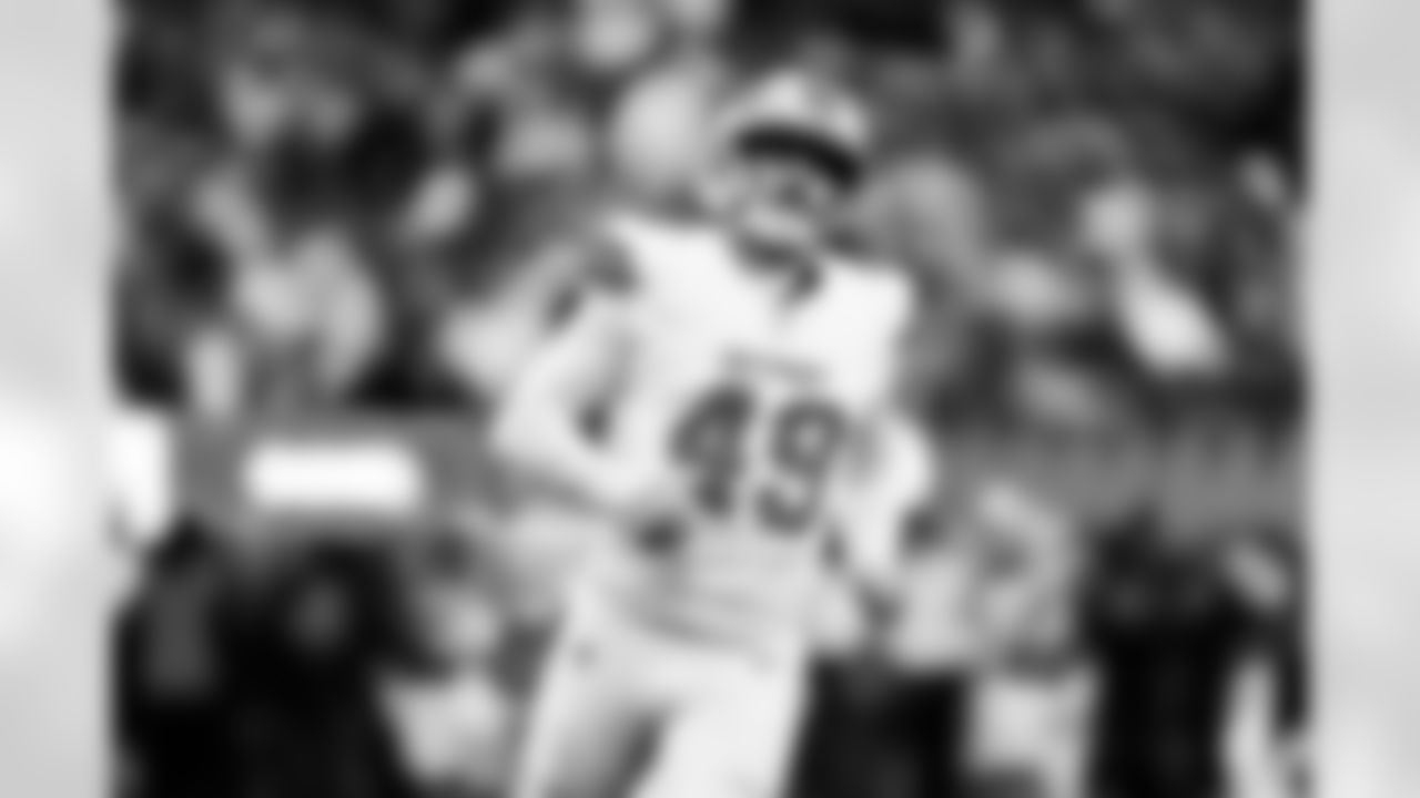 Detroit Lions long snapper Hogan Hatten (49) during an NFL football game against the Los Angeles Rams on Sunday, Dec. 14, 2025 in Inglewood, Calif. (Jeff Nguyen/Detroit Lions via AP)