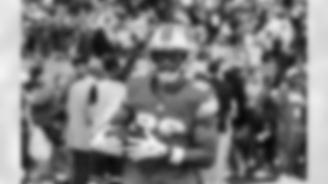 Detroit Lions wide receiver Malik Taylor (86) before an NFL football game against the Los Angeles Chargers, Thursday, July 31, 2025, in Canton, Ohio. (Jeff Nguyen/Detroit Lions via AP)