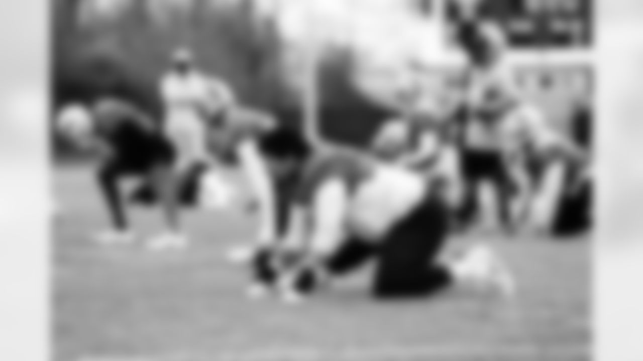 Detroit Lions tackle Penei Sewell (58) during practice at the Lions training facility in Allen Park, MI on December 8, 2023. (Jeff Nguyen/Detroit Lions)
