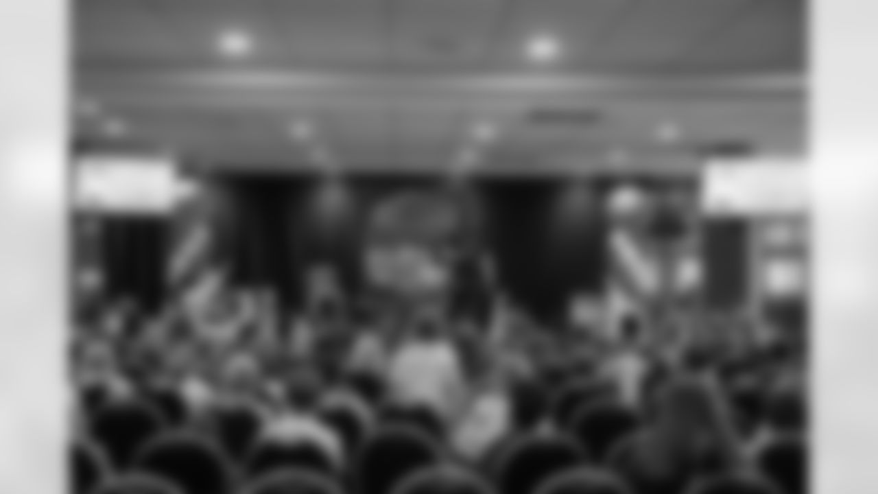 Students excited to Trick or Treat during the One Pride Literacy Fest at Ford Field on Oct. 28, 2025 in Detroit. (Steven Stark/Detroit Lions)
