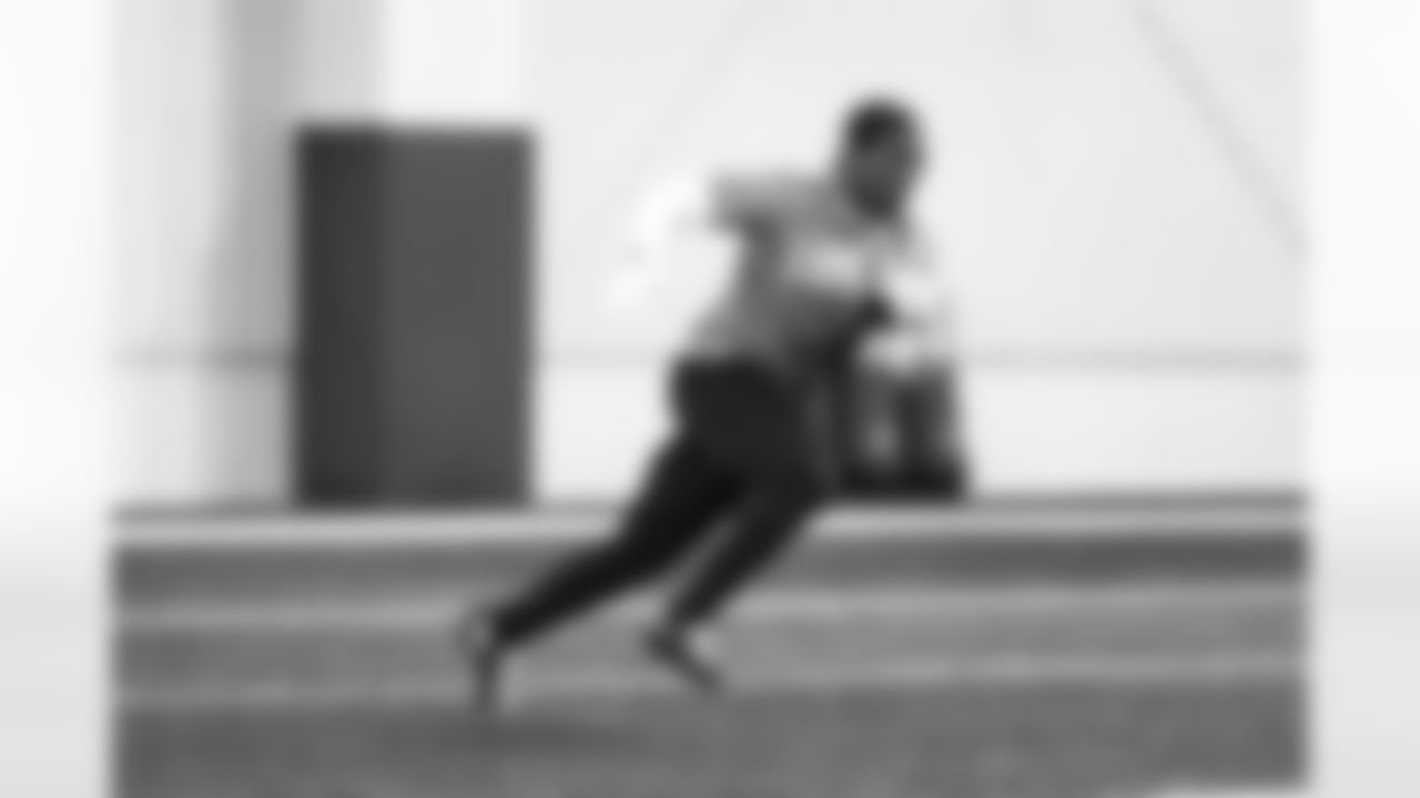 Detroit Lions running back Anthony Tyus III (42) during offseason workouts at the Meijer Performance Center on May 21, 2025 in Allen Park, Mich. (Jeff Nguyen/Detroit Lions)