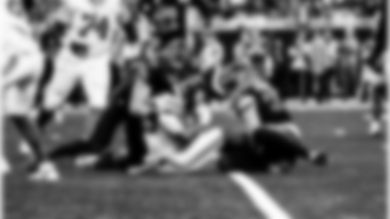 Detroit Lions linebacker Jack Campbell (46) and Detroit Lions linebacker Alex Anzalone (34) during an NFL football game against the New York Giants on Sunday, Nov. 23, 2025 in Detroit. (Jeff Nguyen/Detroit Lions via AP)