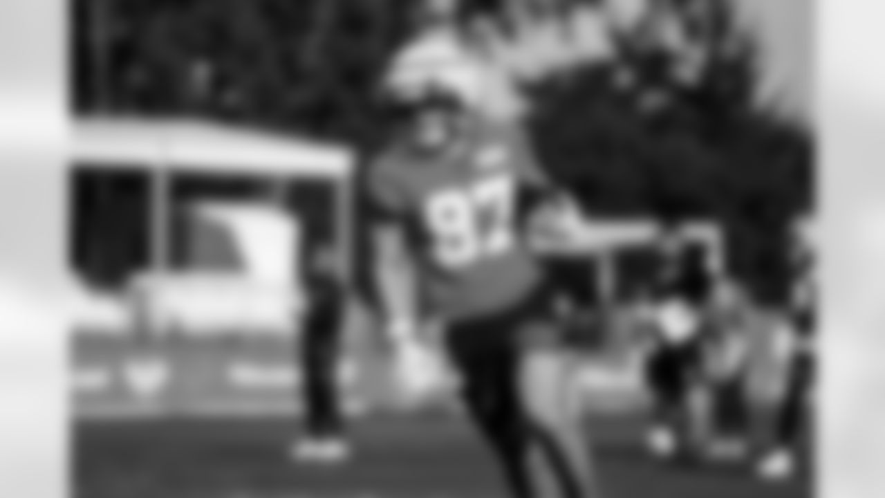 Detroit Lions tight end Sam LaPorta (87) during training camp at the Meijer Performance Center on July 22, 2025 in Allen Park, Mich. (Jeff Nguyen/Detroit Lions)