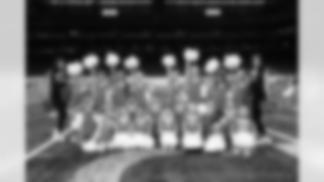 Participants during the junior cheer clinic at Ford Field on Dec. 7, 2025 in Detroit. (Mike Ferdinande/Detroit Lions)