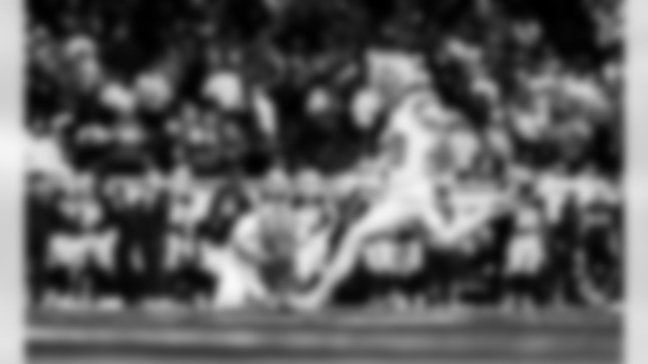 Detroit Lions punter Jack Fox (3) and Detroit Lions kicker Jake Bates (39) during an NFL football game against the Dallas Cowboys on Thursday, Dec. 4, 2025 in Detroit. (Jeff Nguyen/Detroit Lions via AP)