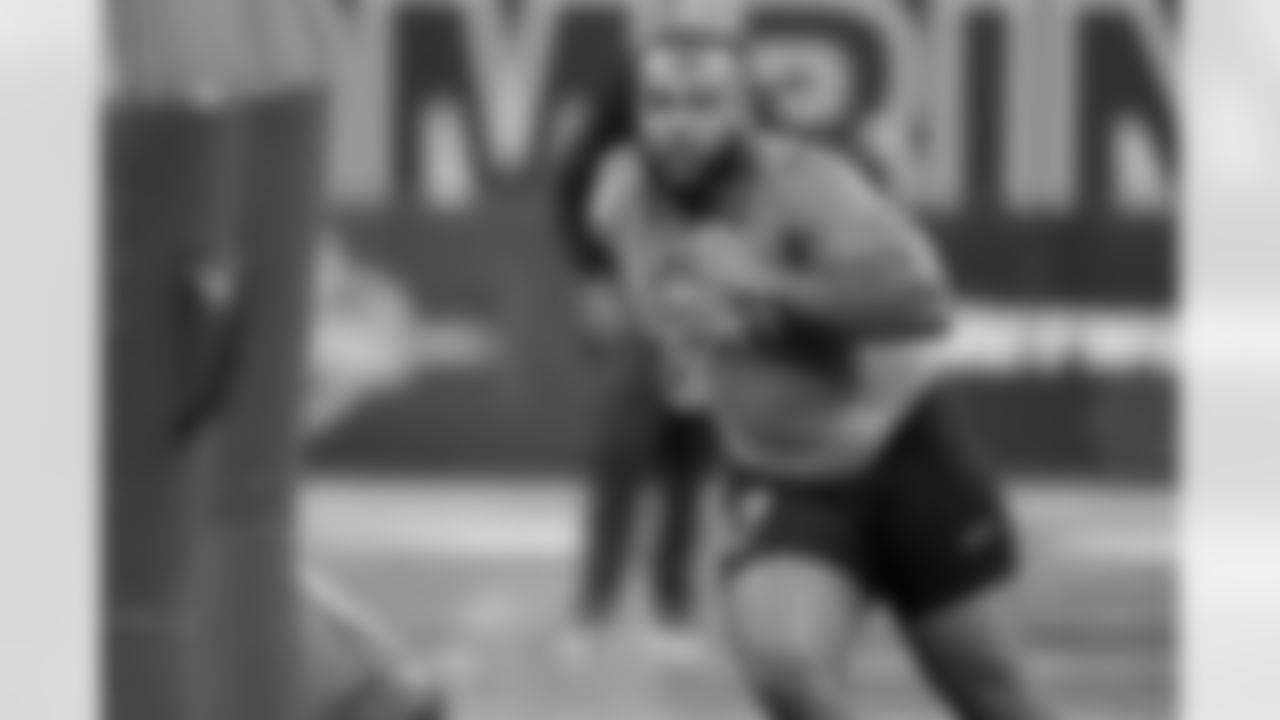 LSU defensive lineman Mekhi Wingo runs a drill at the NFL football scouting combine, Thursday, Feb. 29, 2024, in Indianapolis. (AP Photo/Darron Cummings)