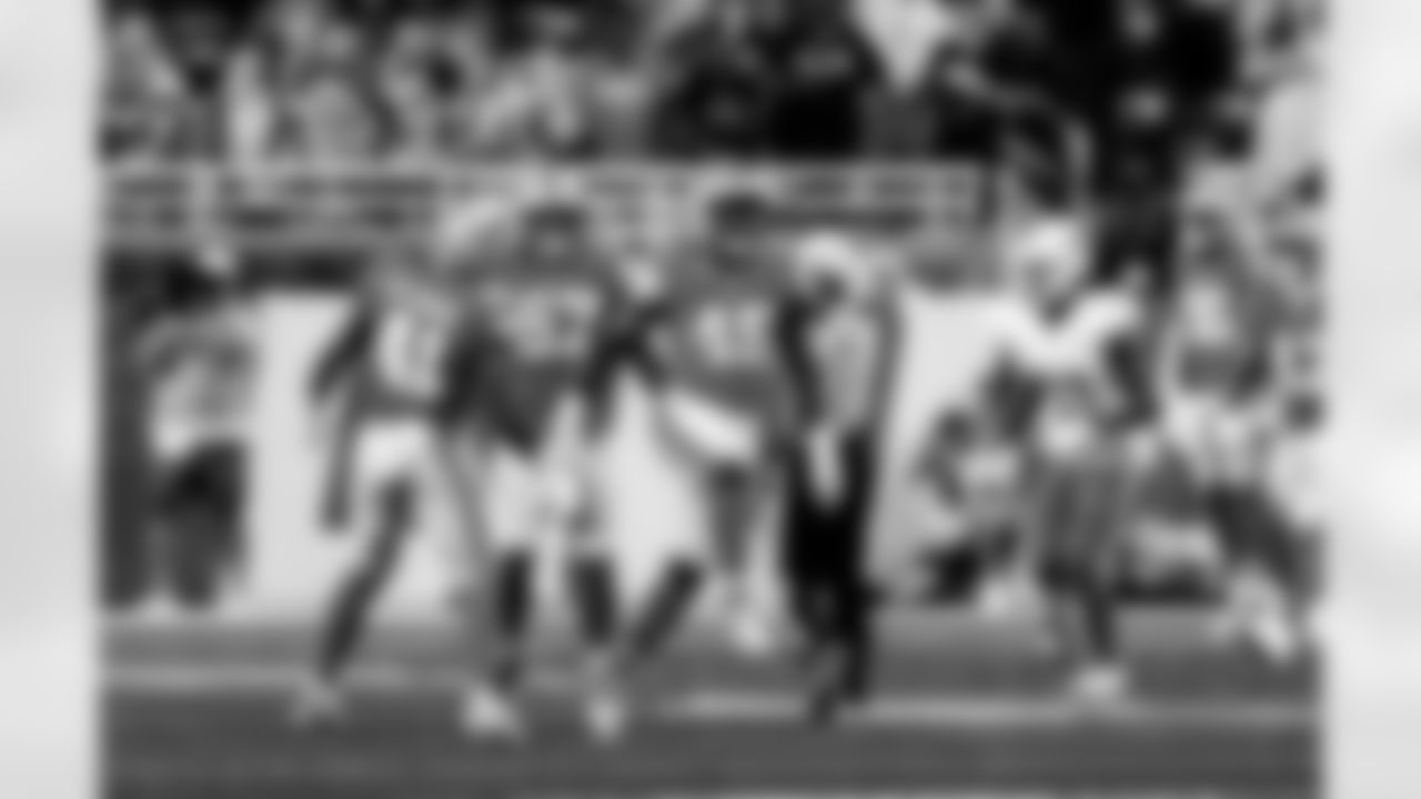 Detroit Lions edge rusher Isaac Ukwu (45) celebrates after a sack during an NFL football game against the Miami Dolphins, Saturday, August 16 in Detroit. (Jeff Nguyen/Detroit Lions via AP)