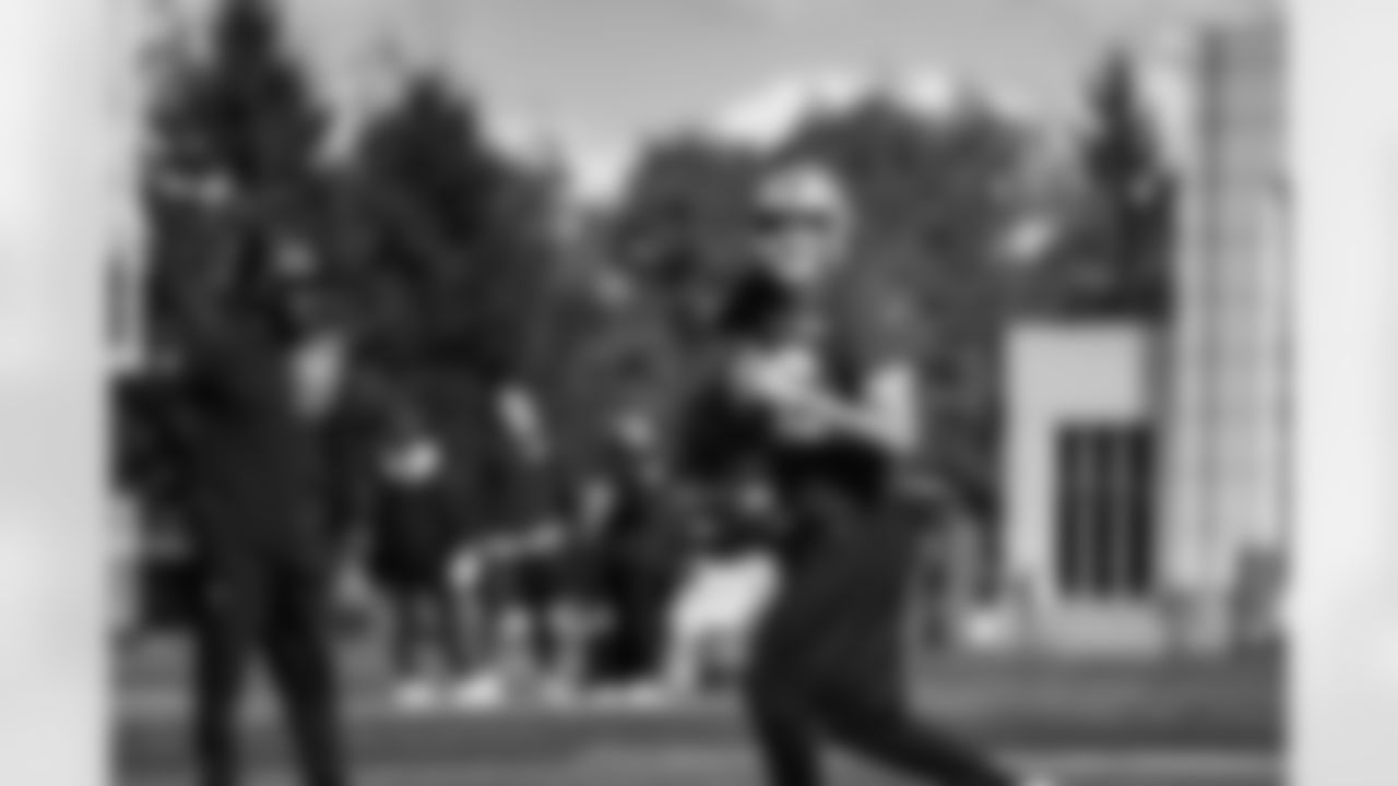 Detroit Lions quarterback Jared Goff (16) during practice at the Meijer Performance Center on Oct. 28, 2025 in Allen Park, Mich. (Jeff Nguyen/Detroit Lions)
