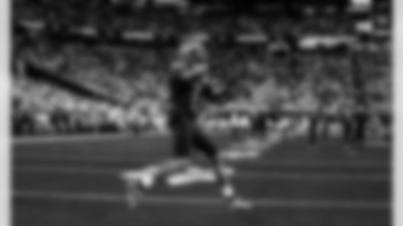 Detroit Lions wide receiver Jameson Williams (1) before an NFL football game against the Minnesota Vikings on Thursday, Dec. 25, 2025 in Minneapolis. (Jeff Nguyen/Detroit Lions via AP)