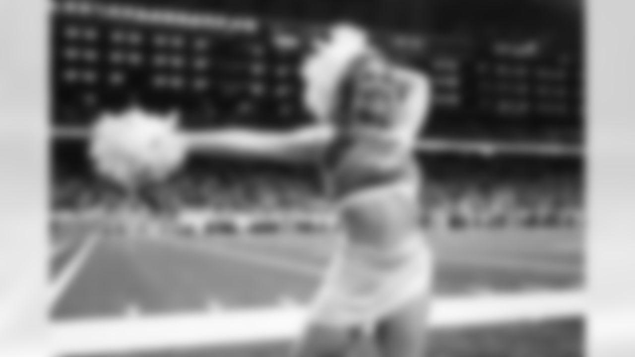 Detroit Lions Cheerleaders perform during an NFL football game against the Dallas Cowboys on Thursday, Dec. 4, 2025 in Detroit. (Mike Ferdinande/Detroit Lions)