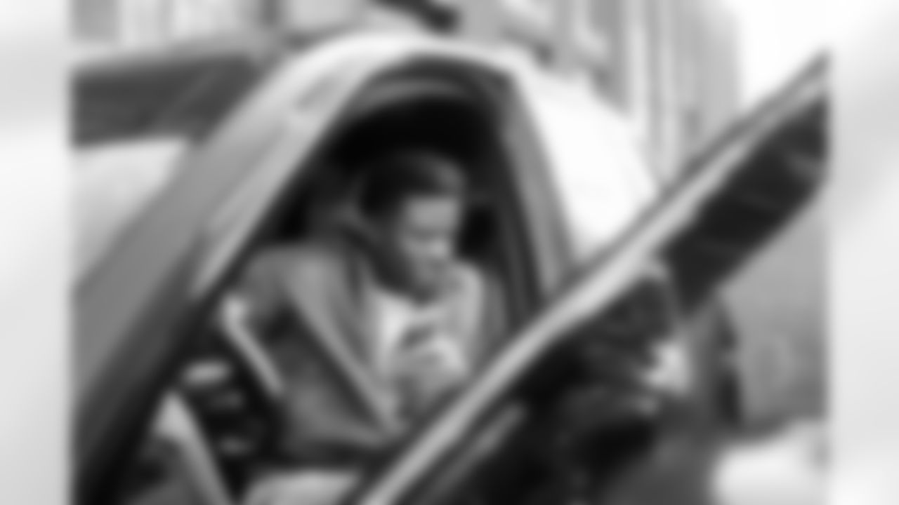 Detroit Lions cornerback D.J. Reed (4) arrives to an NFL football game against the New York Giants on Sunday, Nov. 23, 2025 in Detroit. (Jeff Nguyen/Detroit Lions via AP)