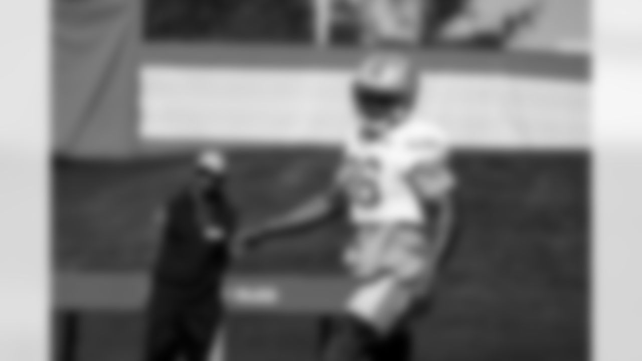 Detroit Lions edge rusher Al-Quadin Muhammad (96) during practice at the Meijer Performance Center on Oct. 10, 2025 in Allen Park, Mich. (Jeff Nguyen/Detroit Lions)