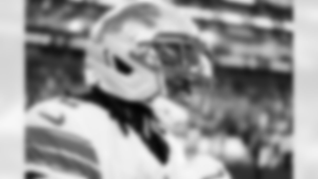 Detroit Lions safety Thomas Harper (12) before an NFL football game against the Washington Commanders on Sunday, Nov. 9, 2025 in Landover, Md. (Jeff Nguyen/Detroit Lions via AP)