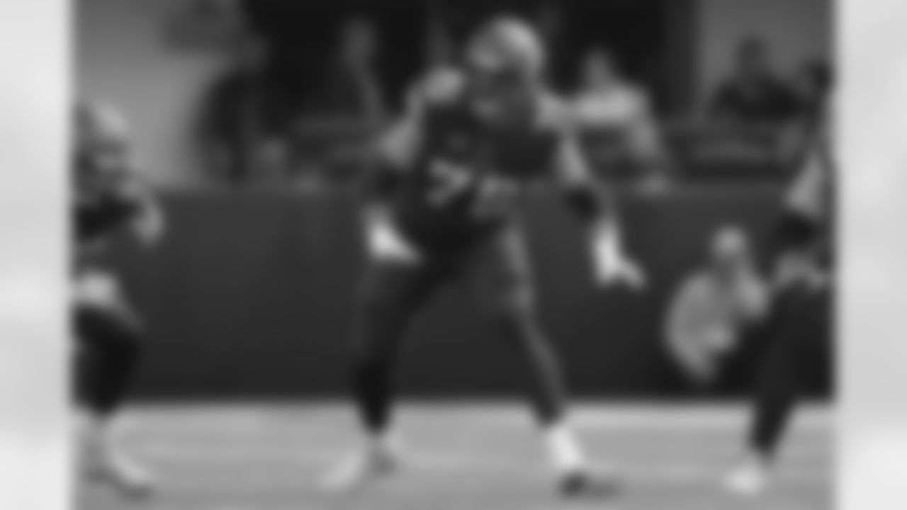 RT Brian O'Neill

Backed up by Walter Rouse

(AP Photo/Abbie Parr)