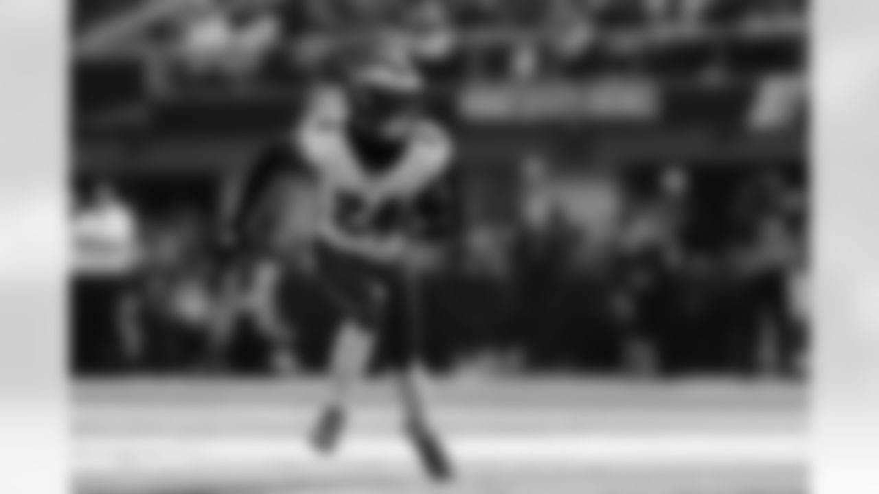 S Andrew Mukuba

Backed up by Sydney Brown

(AP Photo/Aaron M. Sprecher)