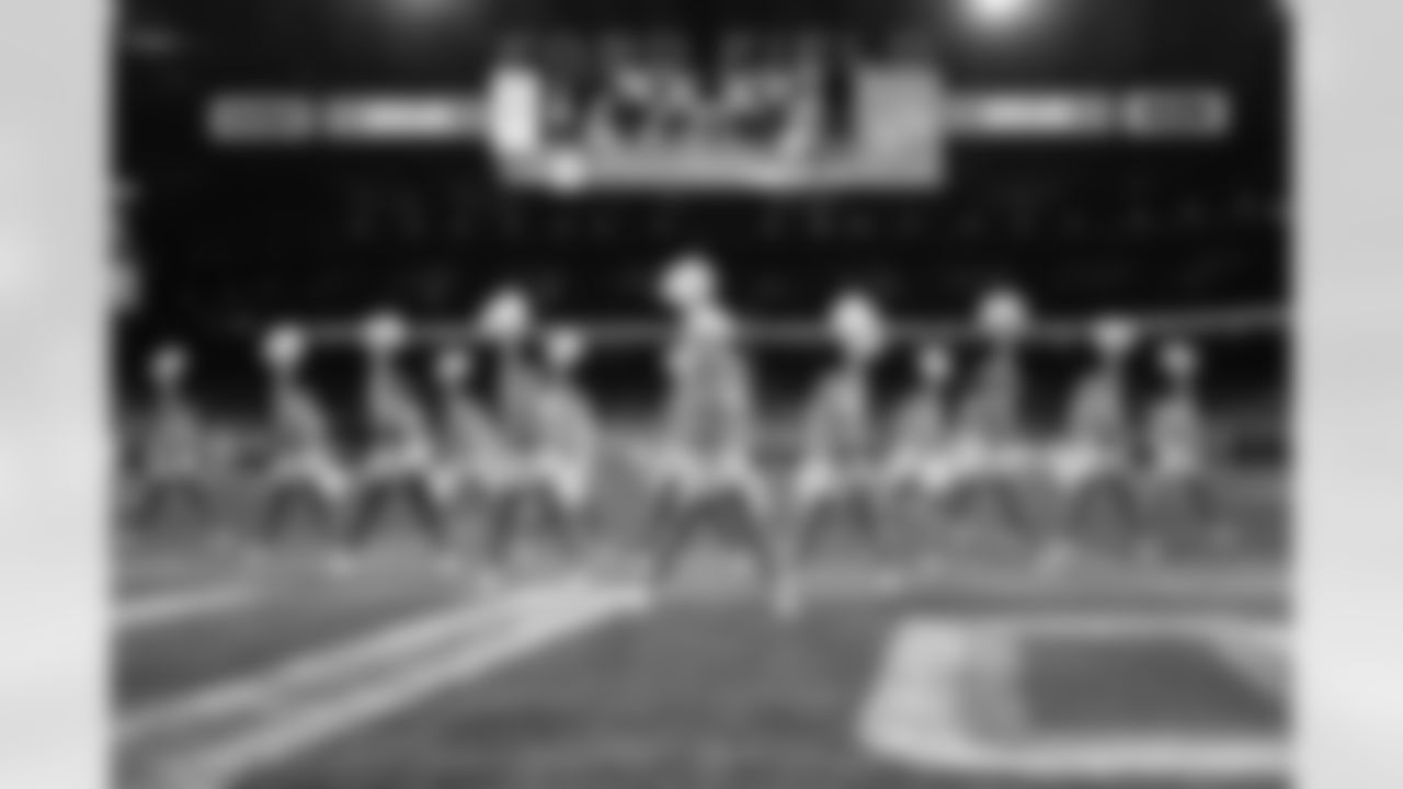 Detroit Lions Cheerleaders perform during an NFL football game against the Dallas Cowboys on Thursday, Dec. 4, 2025 in Detroit. (Mike Ferdinande/Detroit Lions)