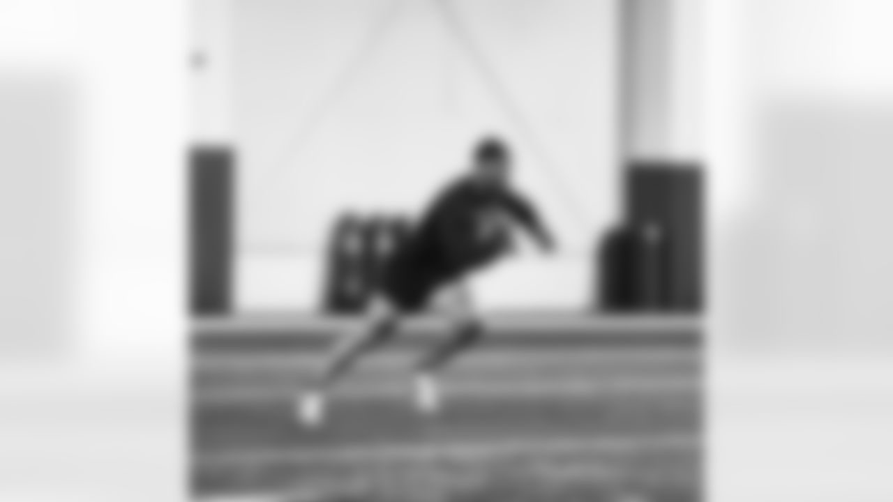 Detroit Lions running back David Montgomery (5) during offseason workouts at the Meijer Performance Center on May 21, 2025 in Allen Park, Mich. (Jeff Nguyen/Detroit Lions)