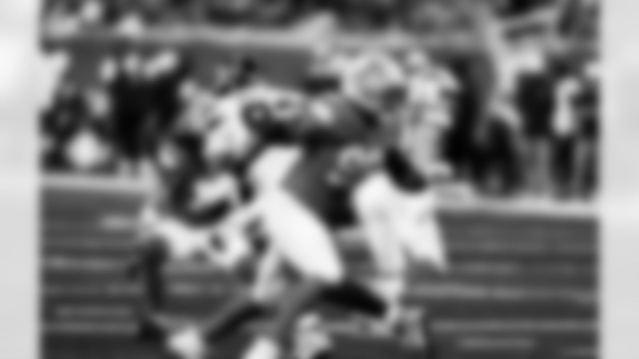 Detroit Lions edge rusher Al-Quadin Muhammad (96) during an NFL football game against the Houston Texans on Saturday, Aug. 23, 2025 in Detroit. (Jeff Nguyen/Detroit Lions via AP)