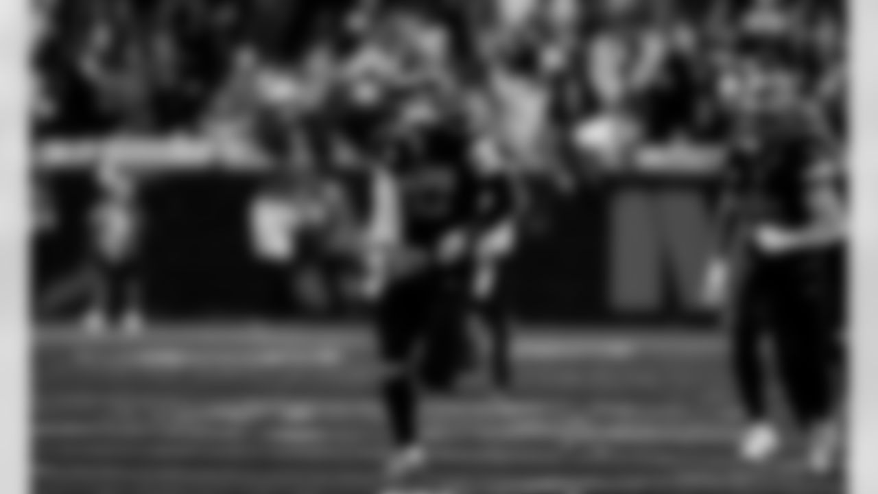 Detroit Lions edge rusher Aidan Hutchinson (97) after an NFL football game against the New York Giants on Sunday, Nov. 23, 2025 in Detroit. (Jeff Nguyen/Detroit Lions via AP)