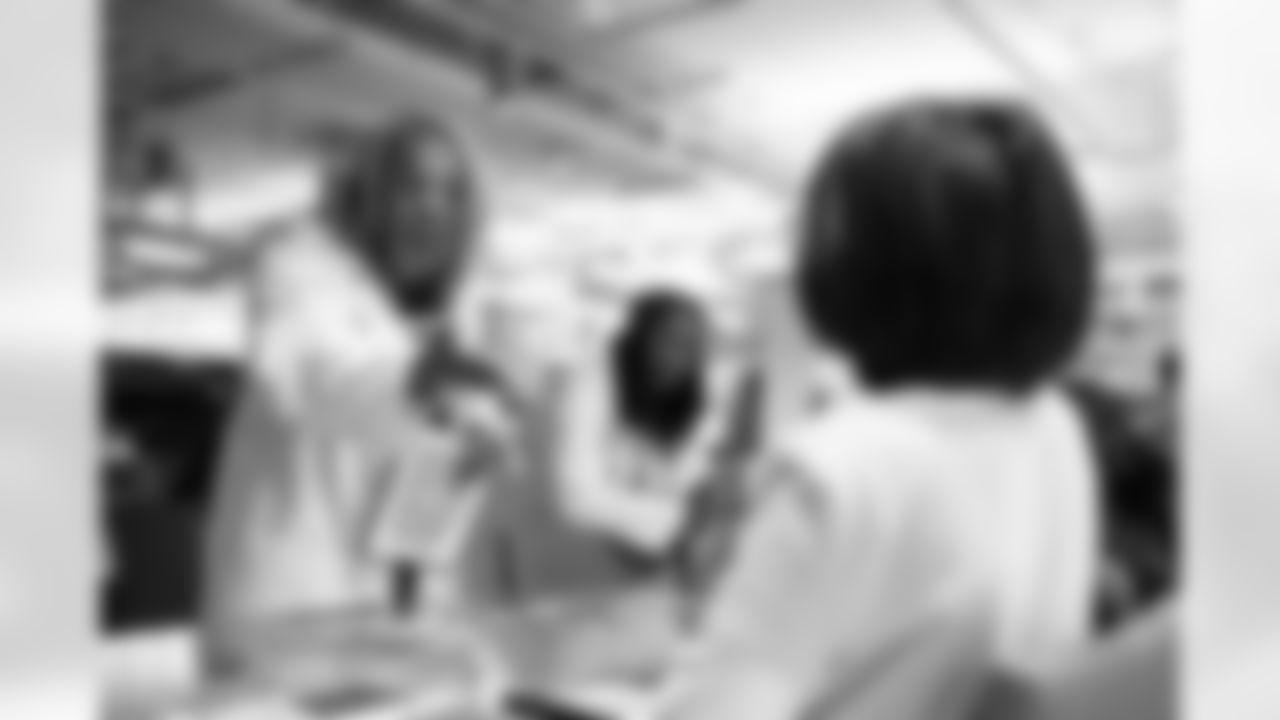 Students problem solving with Detroit PBS' Odd Squad during the One Pride Literacy Fest at Ford Field on Oct. 28, 2025 in Detroit. (Steven Stark/Detroit Lions)