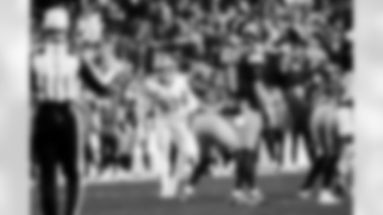 Detroit Lions edge rusher Aidan Hutchinson (97) during an NFL football game against the Washington Commanders on Sunday, Nov. 9, 2025 in Landover, Md. (Jeff Nguyen/Detroit Lions via AP)