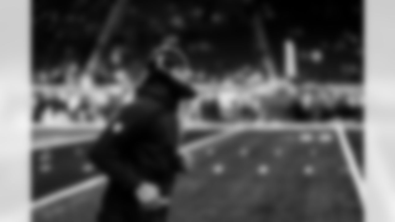 Detroit Lions cornerback Amik Robertson (21) before an NFL football game against the Green Bay Packers on Thursday, Nov. 27, 2025 in Detroit. (Jeff Nguyen/Detroit Lions via AP)